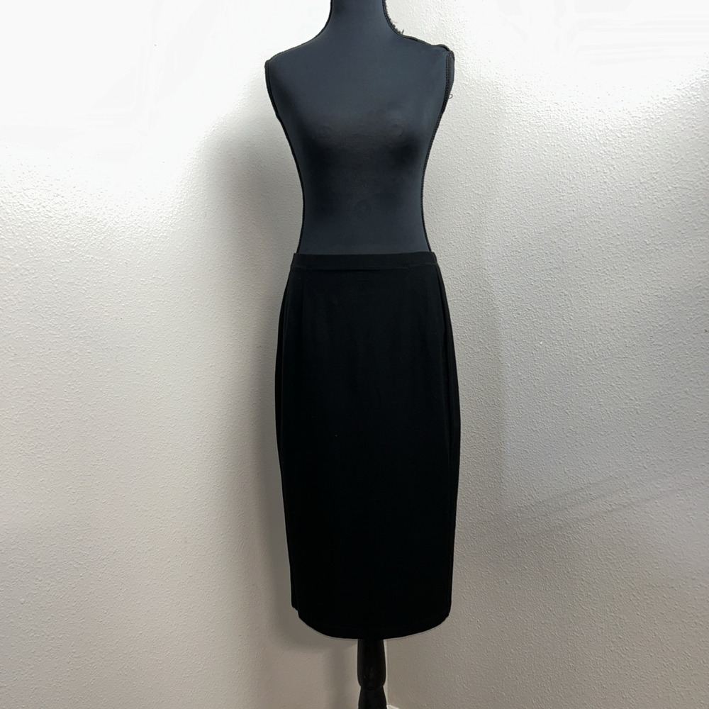 New Eileen Fisher Pencil Skirt Women's Small Black High Waisted Knee-Length Work